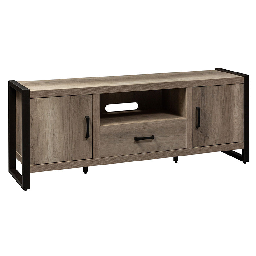 Sun Valley - 64" TV Console With Faux Metal - Light Brown