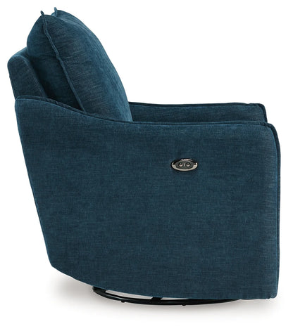 Mcburg - Navy - Swivel Power Recliner 3