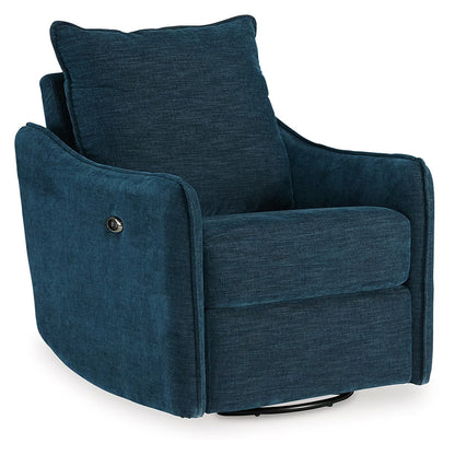 Mcburg - Navy - Swivel Power Recliner