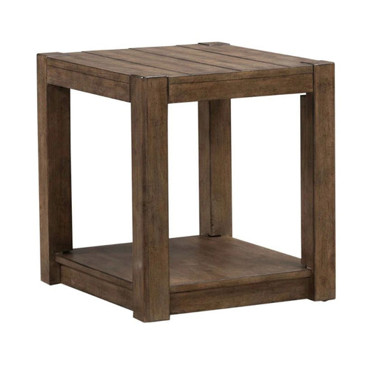 Broadmore - Square Chairside Table - Brown