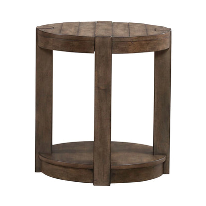 Broadmore - Round Chairside Table - Brown