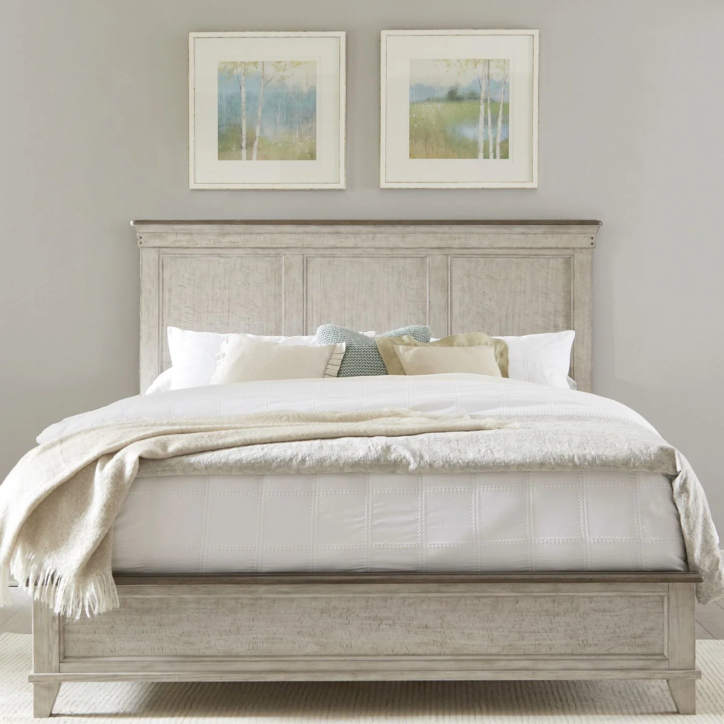Ivy Hollow - California King Panel Bed - White
