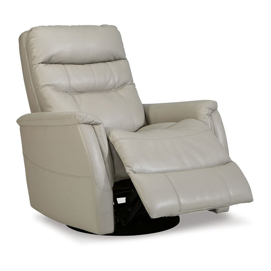 Riptyme - Dove Gray - Swivel Glider Recliner