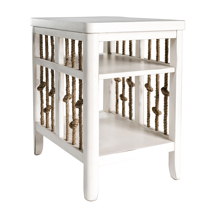 Dockside - Chair Side Table - White