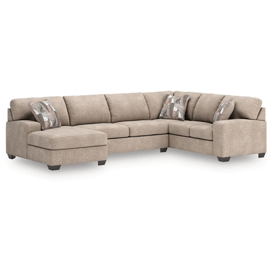 Newellen - 3-Piece Sectional With LAF Chaise And RAF Sofa - Beige
