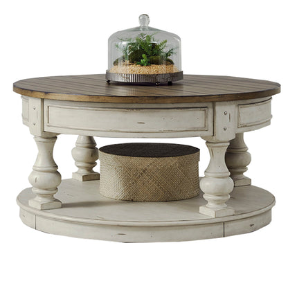 Morgan Creek - Round Cocktail Table - White