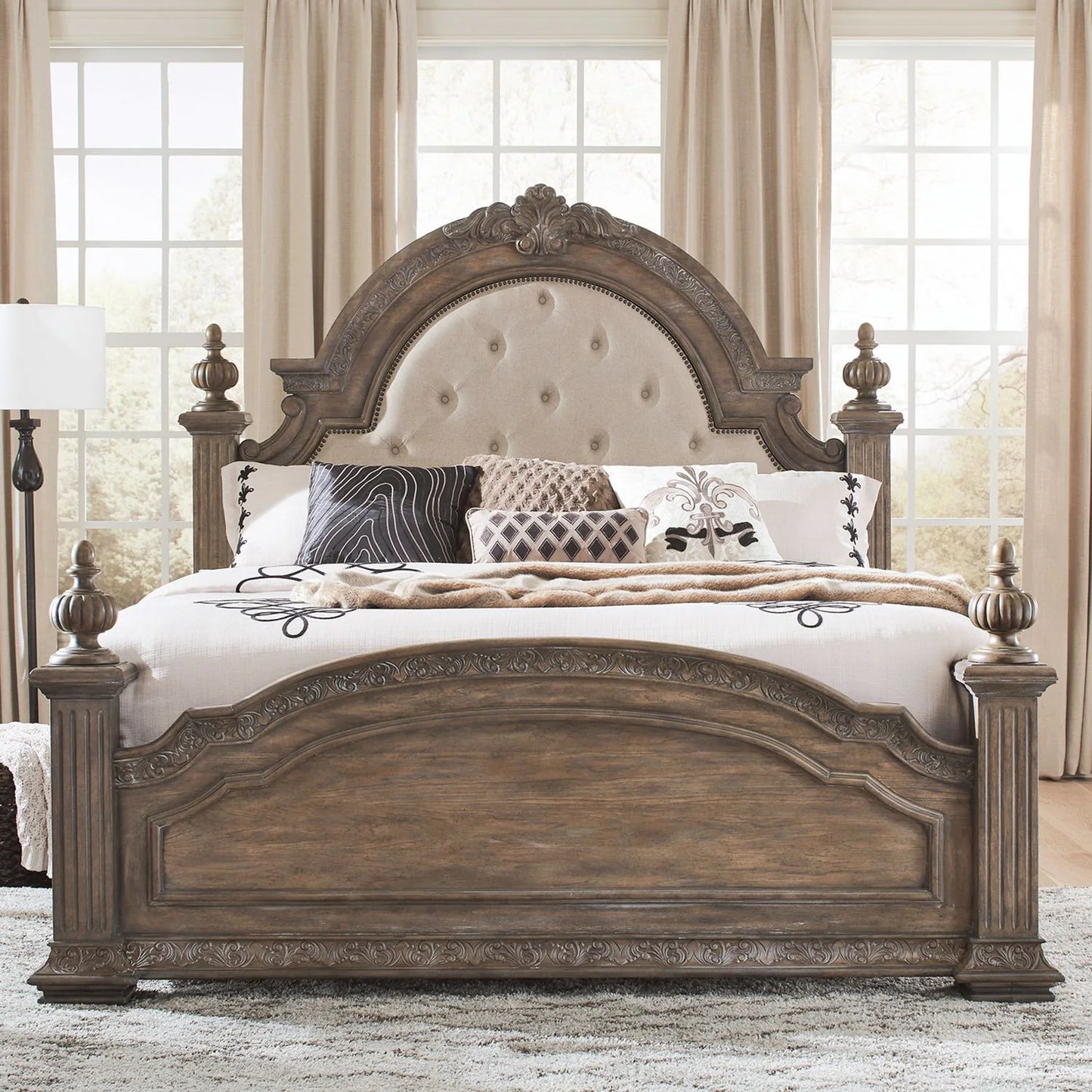 Carlisle Court - California King Poster Bed - Brown