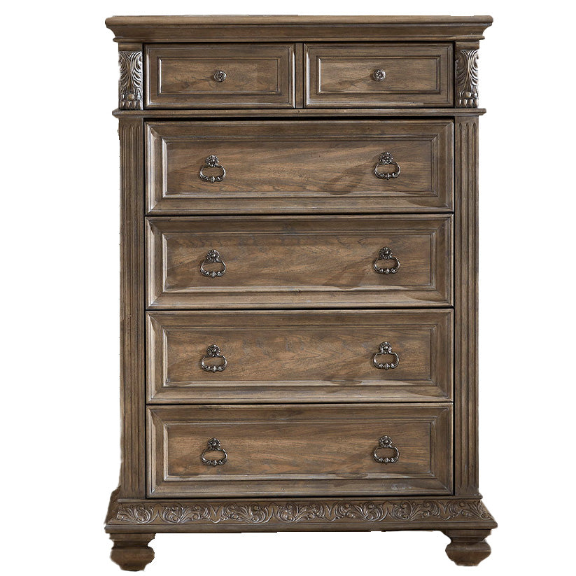 Carlisle Court - 5 Drawer Chest - Medium Brown