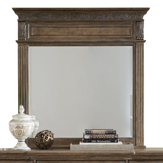 Carlisle Court - Landscape Mirror - Medium Brown