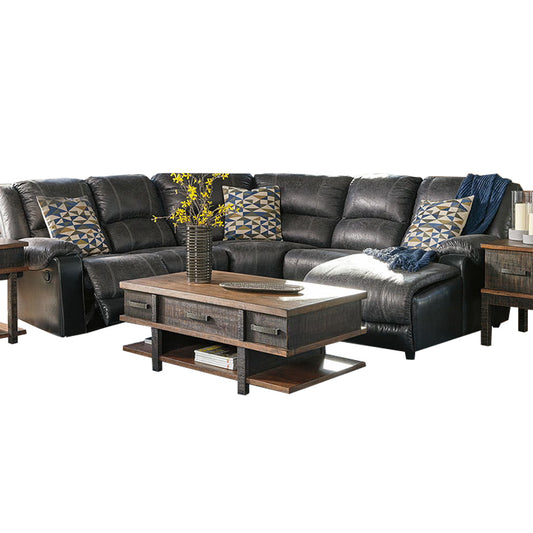 Nantahala - Slate - Right Arm Facing Corner Chaise 4 Pc Sectional