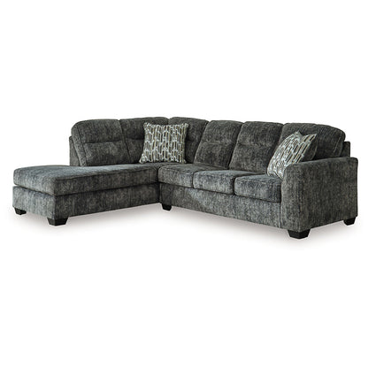 Lonoke - Gunmetal - 2-Piece Sectional With Laf Corner Chaise