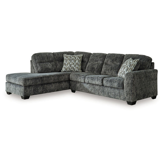 Lonoke - Gunmetal - 2-Piece Sectional With Laf Corner Chaise