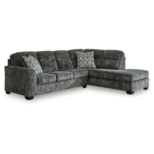 Lonoke - Gunmetal - 2-Piece Sectional With Raf Corner Chaise