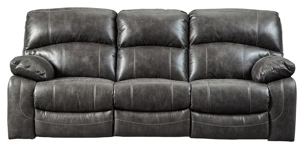 Dunwell - Steel - Pwr Rec Sofa With Adj Headrest