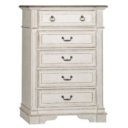 Abbey Park - 5 Drawer Chest - White