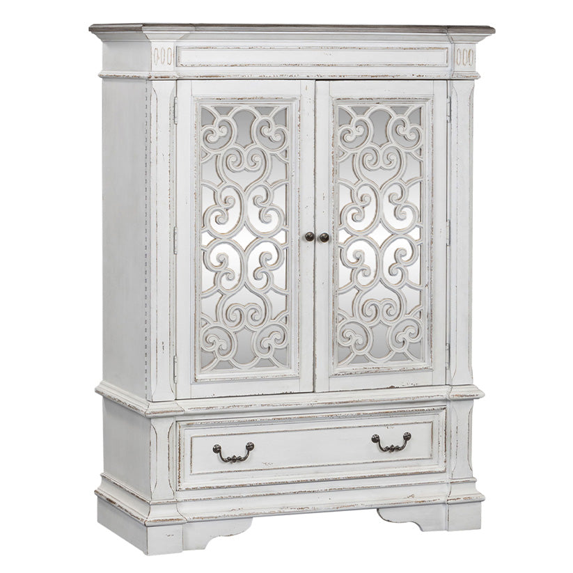 Abbey Park - Mirrored Door Chest - White