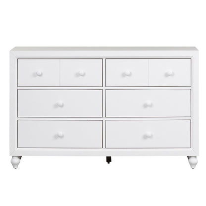 Cottage View - 6 Drawer Dresser - White