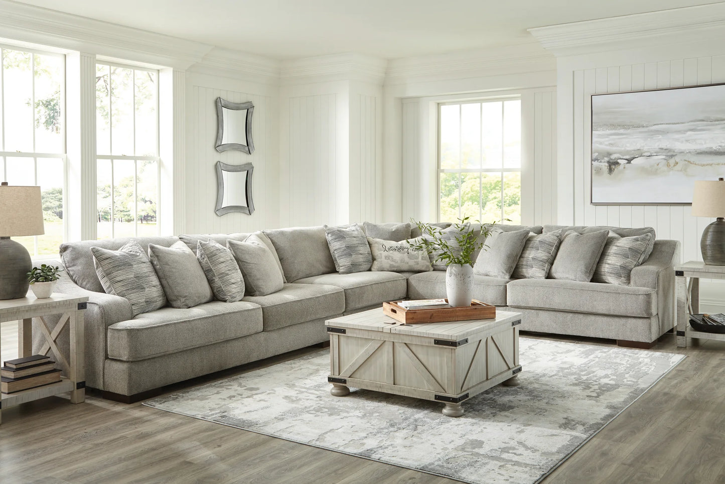 Bayless - Smoke - Corner Sofa 4 Pc Sectional 1