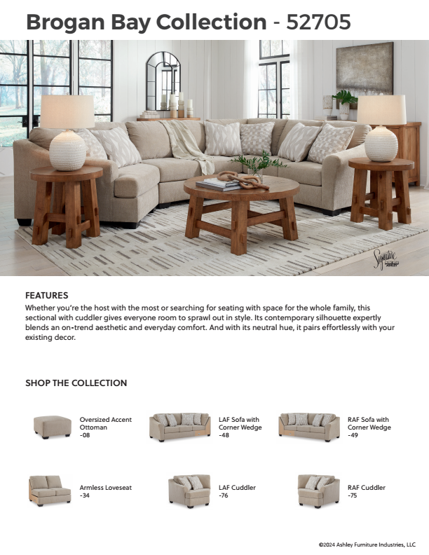 Brogan Bay - Cork - 3-Piece Sectional With Laf Cuddler