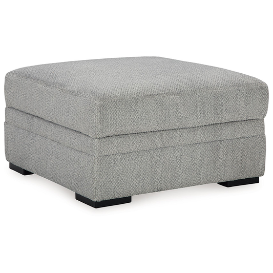 Casselbury - Cement - Ottoman With Storage