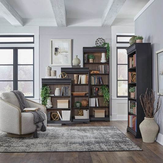 Meritage - Stepped Bookcase Wall - Black