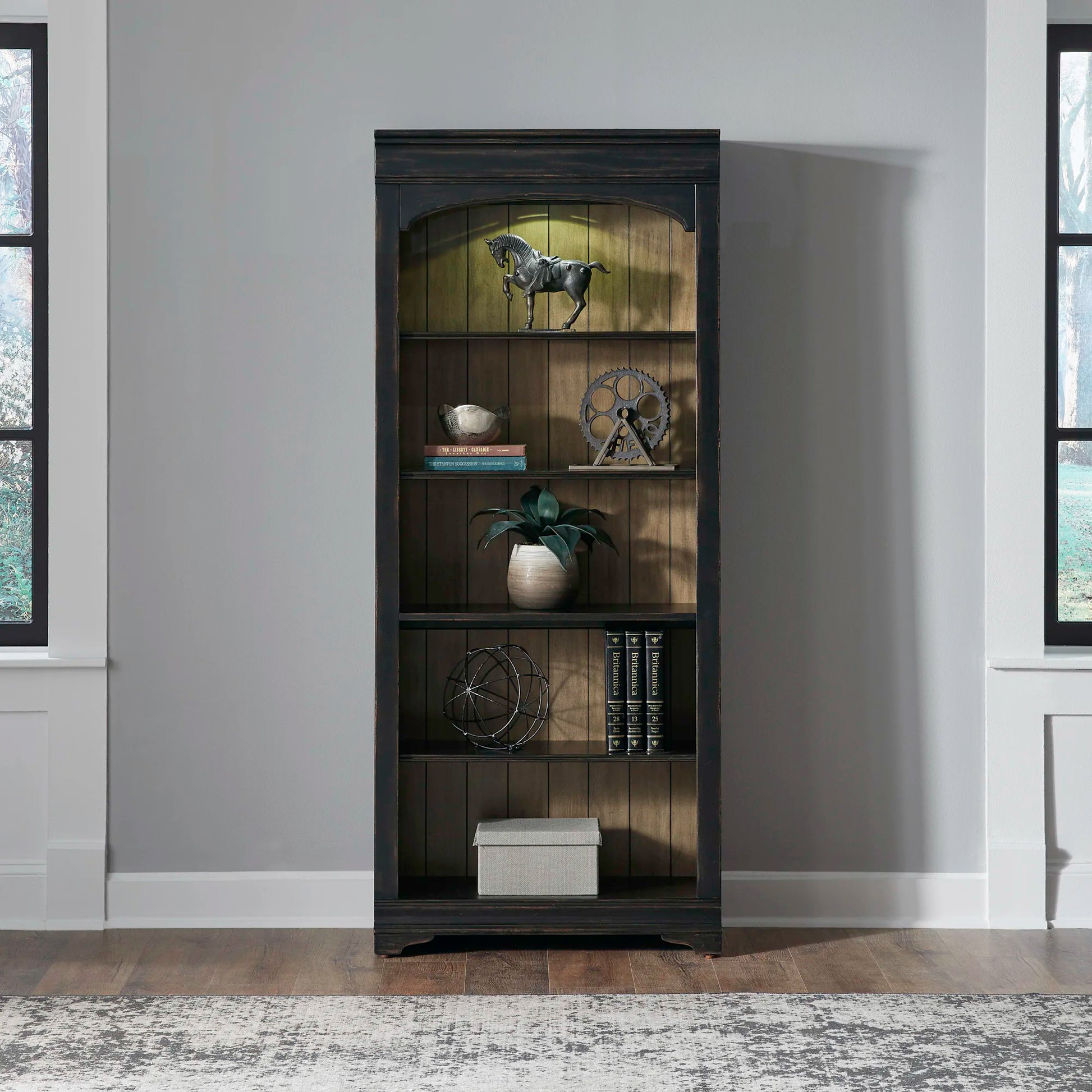 Meritage - Bunching Bookcase - Aged Charcoal