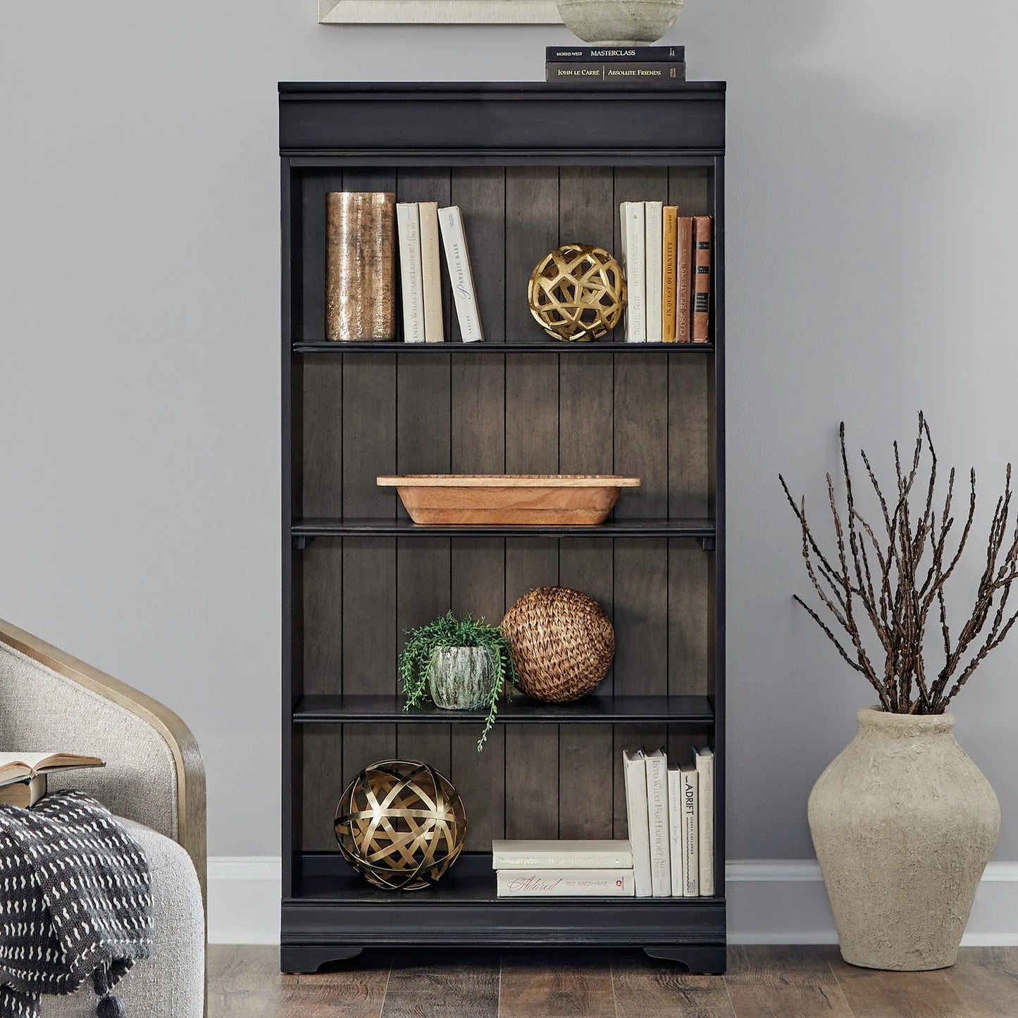 Meritage - 60" Bookcase (RTA) - Black