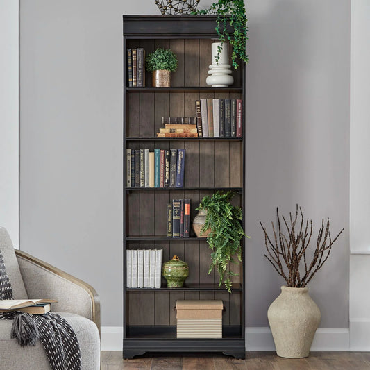 Meritage - 84" Bookcase (RTA) - Black