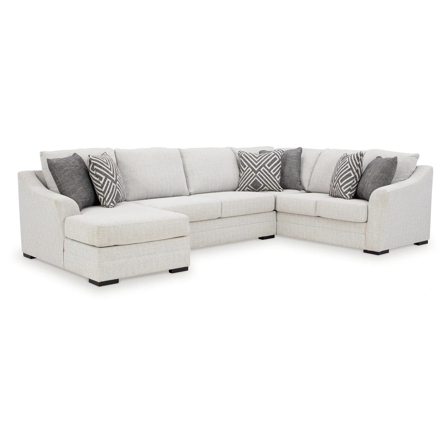 Koralynn - Stone - 3-Piece Sectional With Laf Corner Chaise