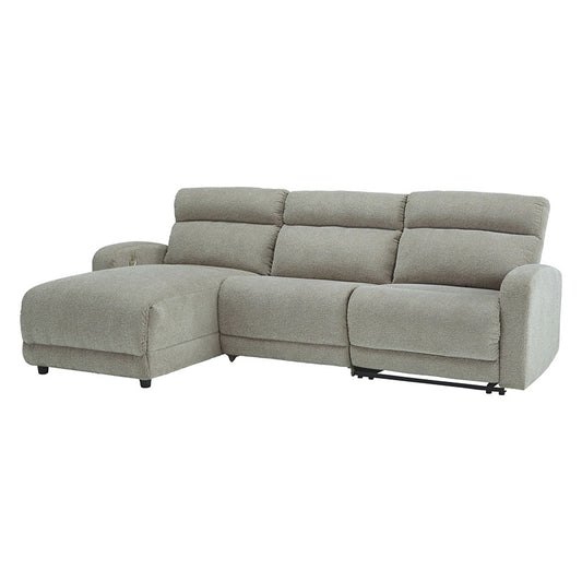 Colleyville - Stone - Left Arm Facing Power Chaise 3 Pc Sectional