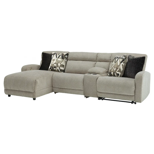 Colleyville - Stone - 4-Piece Power Reclining Sectional With Laf Back Chaise