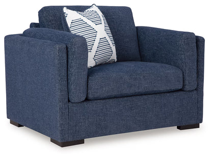 Evansley - 4 Pc. - Sofa, Loveseat, Chair And A Half, Ottoman - Navy