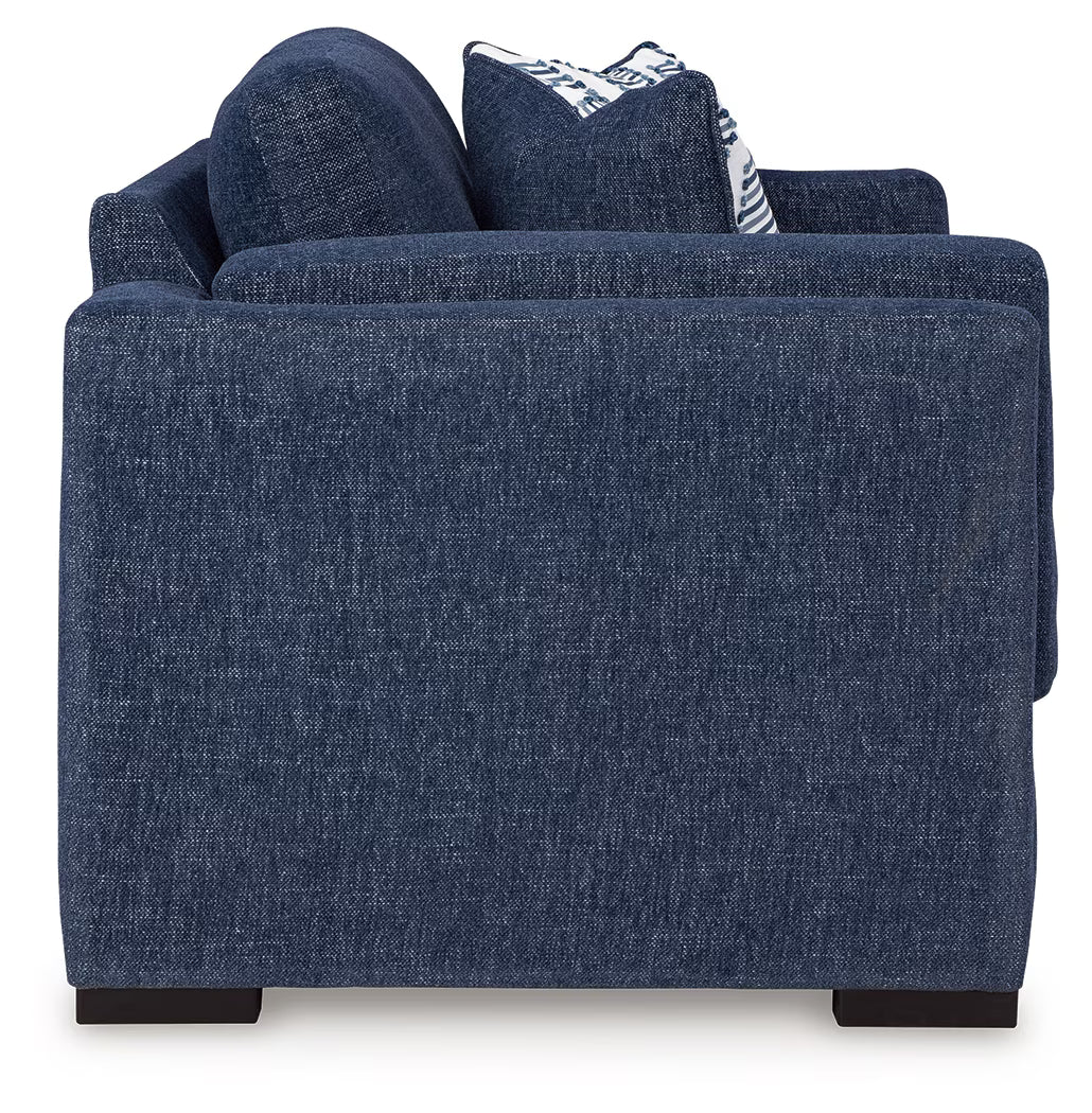 Evansley - 4 Pc. - Sofa, Loveseat, Chair And A Half, Ottoman - Navy