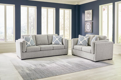 Evansley - 2 Pc. - Sofa, Loveseat - Pewter