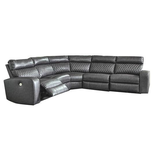 Samperstone - Gray - Zero Wall Recliners 5 Pc Sectional