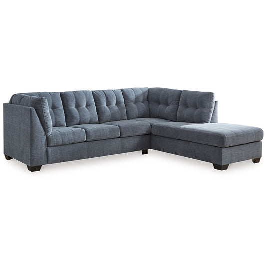 Marleton - Denim - 2-Piece Sleeper Sectional With Raf Corner Chaise