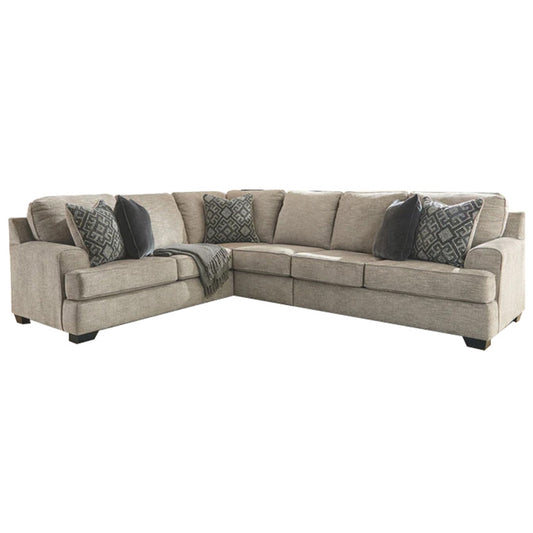 Bovarian - Stone - Right Arm Facing Loveseat 3 Pc Sectional