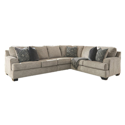 Bovarian - Stone - Left Arm Facing Loveseat 3 Pc Sectional