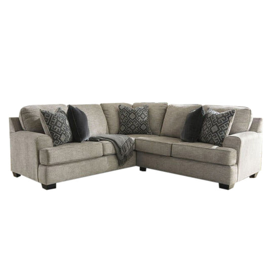 Bovarian - Stone - Left Arm Facing Sofa With Corner Wedge 2 Pc Sectional