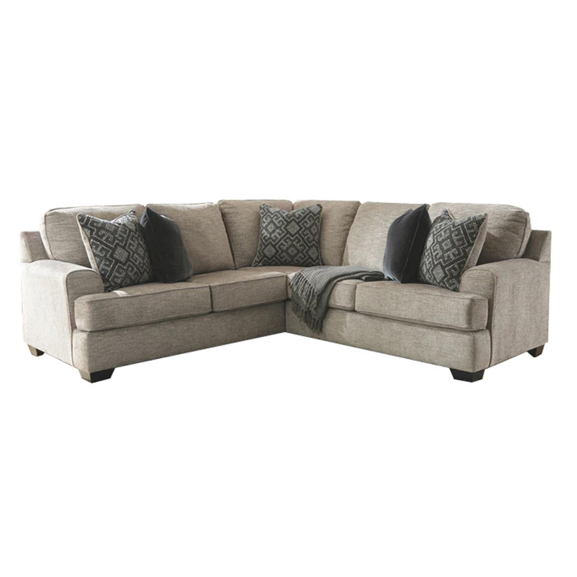 Bovarian - Stone - Right Arm Facing Sofa With Corner Wedge 2 Pc Sectional