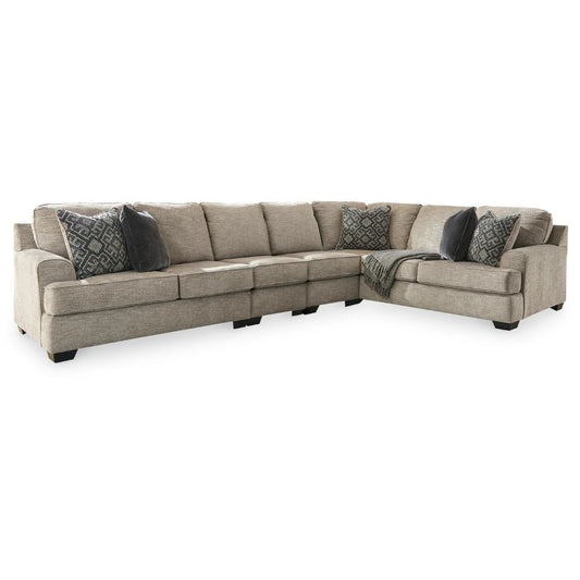 Bovarian - Stone - 4-Piece Sectional With LAF Loveseat