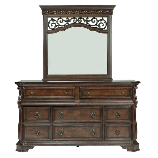 Arbor Place - 8 Drawer Double Dresser - Dark Brown