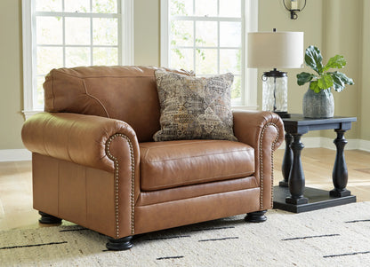 Carianna - 2 Pc. - Chair And A Half, Ottoman - Caramel