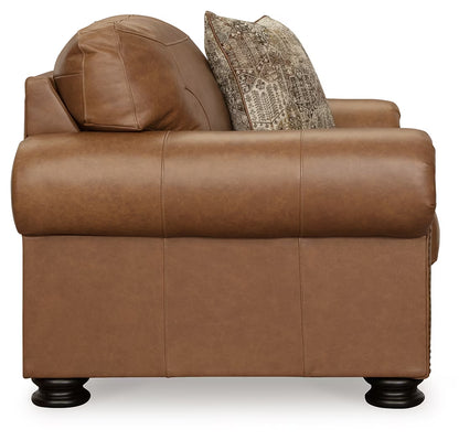 Carianna - 2 Pc. - Chair And A Half, Ottoman - Caramel