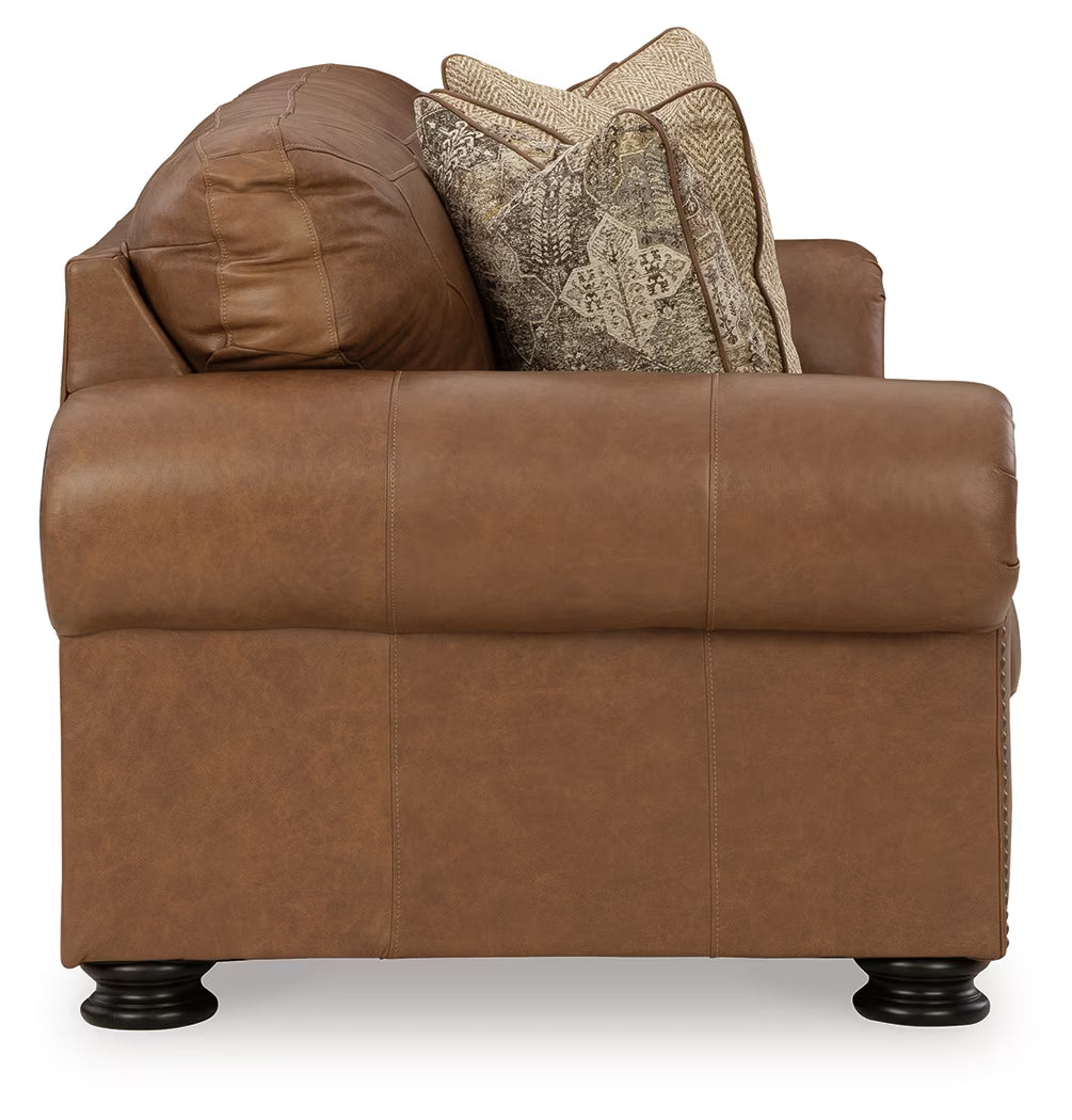 Carianna - 4 Pc. - Sofa, Loveseat, Chair And A Half, Ottoman - Caramel