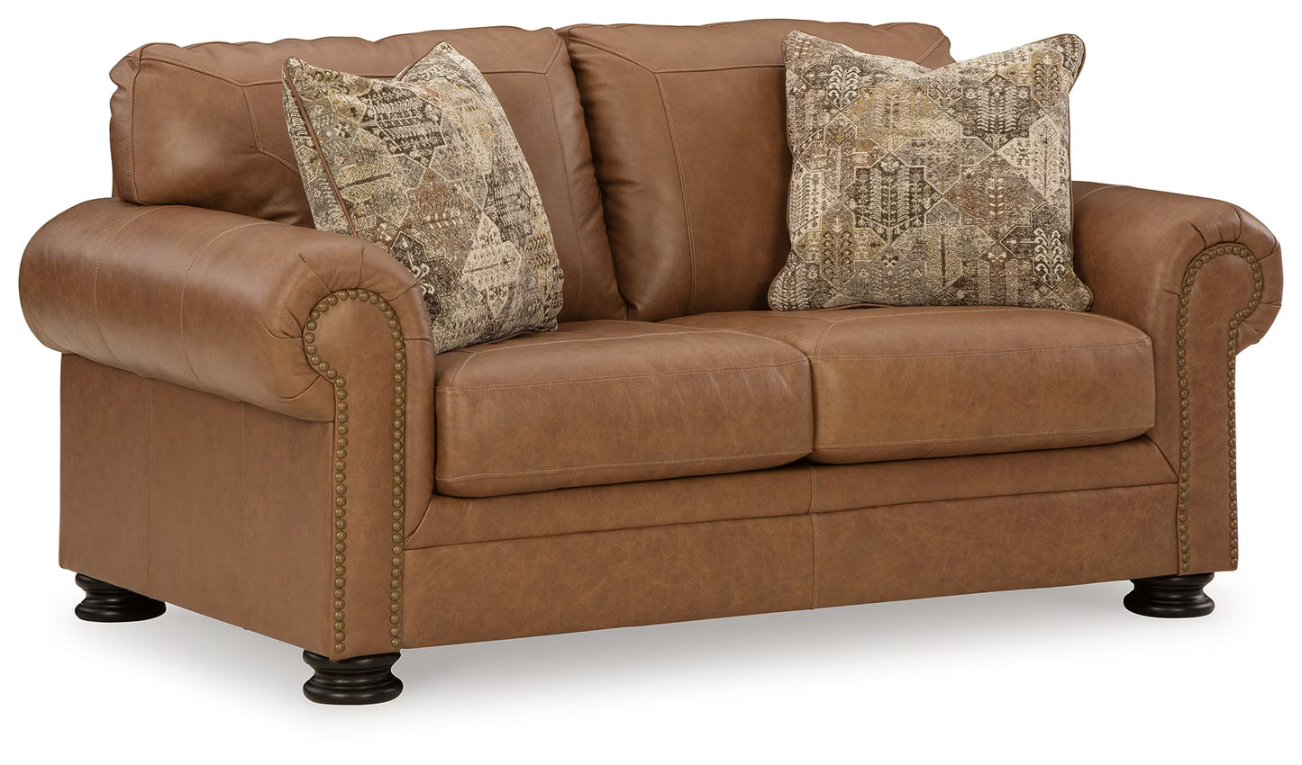 Carianna - 4 Pc. - Sofa, Loveseat, Chair And A Half, Ottoman - Caramel