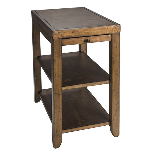 Mitchell - Chair Side Table - Dark Brown