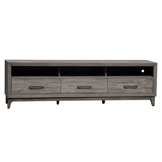 Mercury - 76" TV Console - Pearl Silver