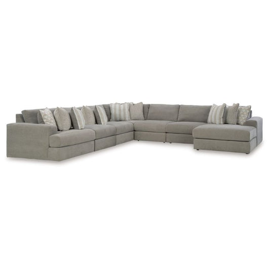 Avaliyah - Ash - 7-Piece Sectional With Raf Corner Chaise