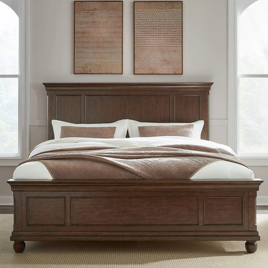 Rustic Traditions - King Panel Bed - Cherry